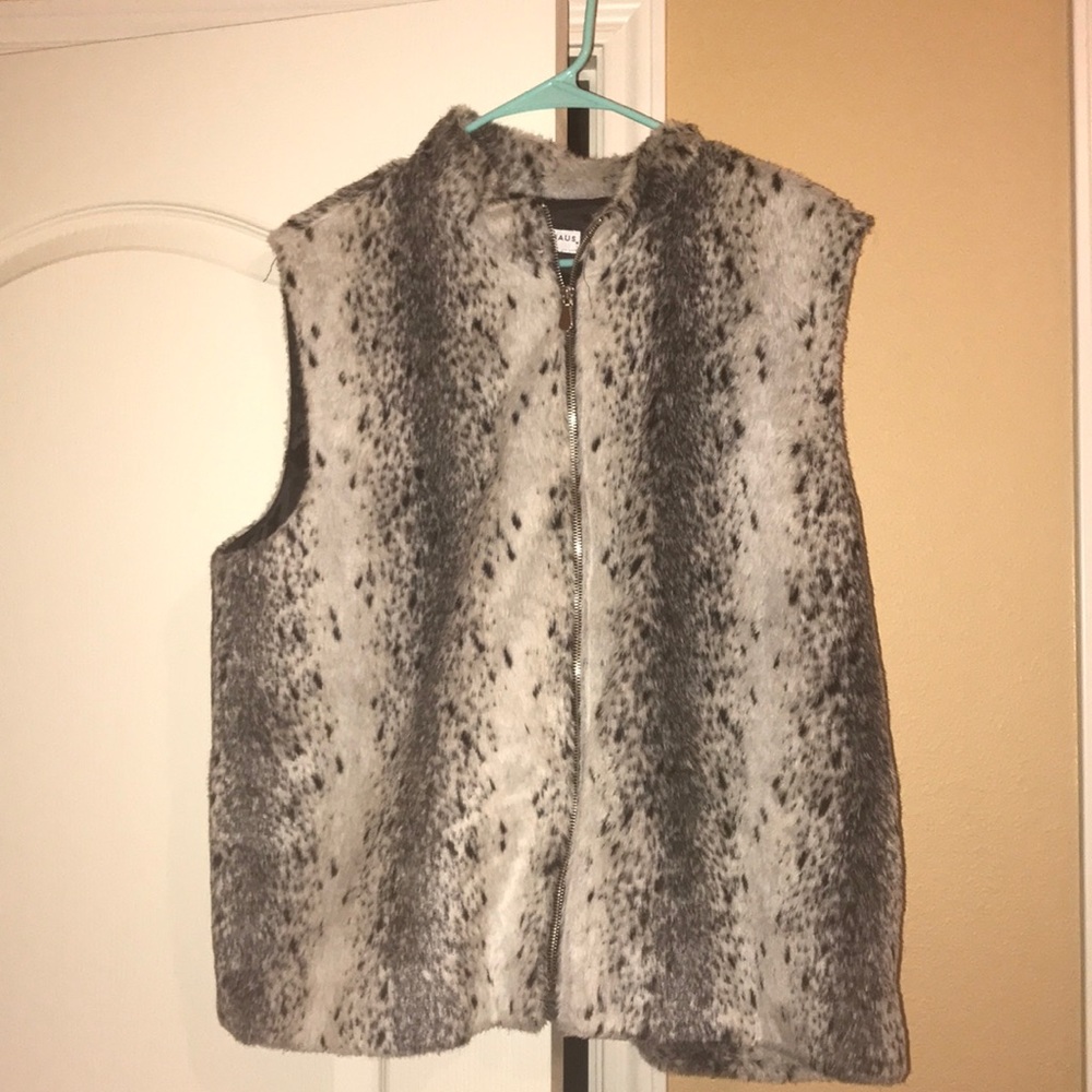 Faux fur vest